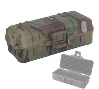 LZAQHMT 15,2 X 6,3 Cm Boîte De Rangement pour Équipement Tactique - Étui De Protection Rigide pour Lampe Torche Tactique, Montre Et Boussole(CP)