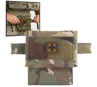 LZAQHMT 2 en 1 Pochette Trousse Premiers Secours Tactique Miniature - Mini Trousse Premiers Secours IFAK avec Porte-Garrot Petite Pochette Médicale Compacte Vide(CP)