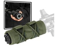 LZAQHMT 4/5/6/7/9 Pouces Housse De Silencieux Tactique - Microfibre Ignifugée Améliorée Doublure en Silicone Et Protection Thermique for La Chasse, Le Tir, Les Jeux De Guerre Et L'airsoft(OD,5in)