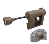LZAQHMT 4 en 1 Lampe De Signalisation pour Casque D'airsoft - Lampe Torche LED IR/Rouge/Verte/Blanche pour Rail Fast/SF/Ops-Core Arc Accessoire Militaire Tactique(Tan)