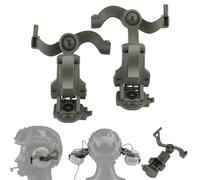 LZAQHMT Adaptateur De Rail Casque Tactique À Rotation Multi-Angles - Support Casque Antibruit GEN 5 pour Support Casque M31/M32(Ranger Green)