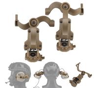 LZAQHMT Adaptateur De Rail Casque Tactique À Rotation Multi-Angles - Support Casque Antibruit GEN 5 pour Support Casque M31/M32(Coyote Brown)