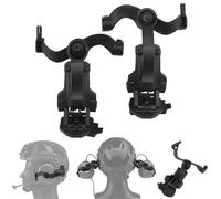 LZAQHMT Adaptateur De Rail Casque Tactique À Rotation Multi-Angles - Support Casque Antibruit GEN 5 pour Support Casque M31/M32(Matte Black)