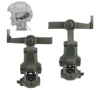 LZAQHMT Adaptateur De Rail Casque Tactique Rotation Multi-Angles - Support Casque Série C pour Accessoires Fixation Casque Audio De Tir Fast(Ranger Green)