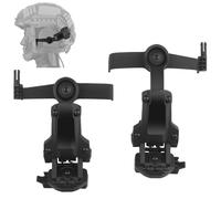 LZAQHMT Adaptateur De Rail Casque Tactique Rotation Multi-Angles - Support Casque Série C pour Accessoires Fixation Casque Audio De Tir Fast(Matte Black)