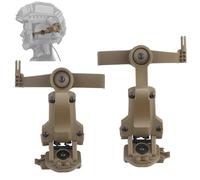 LZAQHMT Adaptateur De Rail Casque Tactique Rotation Multi-Angles - Support Casque Série C pour Accessoires Fixation Casque Audio De Tir Fast(Coyote Brown)