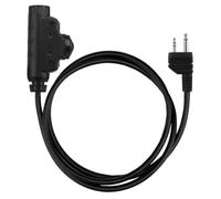 LZAQHMT Adaptateur pour Casque Tactique U94 V2 PTT 7.0 NATO 2 Broches Compatible avec Les Radios Baofeng Et Kenwood pour La Chasse Et Le Tir Airsoft(Midland)