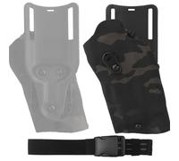 LZAQHMT Adaptateur pour Étui Tactique P320 - Système De Dégagement Rapide QLS Compatible avec Lampe X300 avec Plateforme De Cuisse pour Étui Airsoft À Porter À La Cuisse Ou À La Ceinture(BCP)