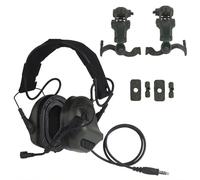 LZAQHMT Casque Communication Réduction Bruit pour Prise Son Tactique Casque Protection Auditive Tir Accessoires Réglables pour Casque D'airsoft(OD)
