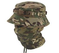 LZAQHMT Chapeau Boonie Camouflage 2-en-1 Avec Masque, Protection Solaire | Cache-nuque amovible et chapeau respirant pour randonnée, pêche, chasse, safari et activités militaires et tactiques(B)