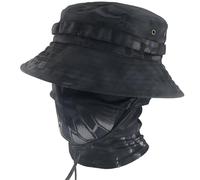 LZAQHMT Chapeau Boonie Camouflage 2-en-1 Avec Masque, Protection Solaire | Cache-nuque amovible et chapeau respirant pour randonnée, pêche, chasse, safari et activités militaires et tactiques(I)