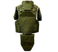 LZAQHMT Ensemble Porte-plaques Tactique Modulaire - Gilet Protection Intégrale (réplique) avec Pack D'accessoires Amovible | Équipement D'entraînement Dégagement Rapide(Green)