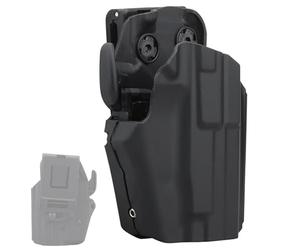 LZAQHMT Étui De Ceinture Tactique pour La Chasse en Extérieur - Déverrouillage Rapide Étui Universel pour G19/23, Équipement D'airsoft Et De Tir Tactique(Matte Black)