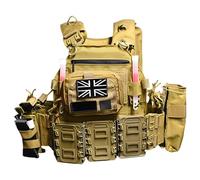 LZAQHMT Gilet Tactique Militaire Airsoft pour Adultes - Kit D'accessoires 7 en 1, avec Porte-chargeurs Sac D'accessoires Équipement Combat pour Paintball, Missions Extérieur Et Chasse