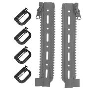 LZAQHMT Kit D'adaptateur Molle pour Panneau Dorsal Tactique - Détachement Rapide Sangle De Chargement Extensible À Fermeture Éclair pour Panneaux Dorsaux De Gilets Tactiques CPC Et JPC(Wolf Grey)