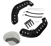 LZAQHMT Kit De Fixation Latérale Arc pour Casque Tactique avec Cordon Élastique pour Vision Nocturne Compatible avec Les Casques Mich 2000, 2001 Et 2002 pour La Chasse À L'airsoft(BK)