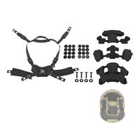 LZAQHMT Kit De Rembourrage Universel pour Casque avec Système De Suspension, Jugulaire Et Molette De Réglage - Pièce De Rechange pour Casques Mich, Wendy, De Combat Et De Sport(BK)