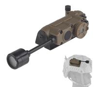LZAQHMT Lampe Tactique 5 en 1 pour Casque Airsoft avec Support - Clips Fixation pour Rail Arc pour Système De Ceinture Molle(Coyote Brown)