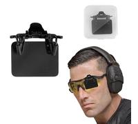 LZAQHMT Lunettes D'assistance Au Tir Standard avec Œillères Clip D'occlusion Lunettes Tir Masques Oculaires pour Tir l'arc avec Patch Assistance Visée pour L'entraînement Militaire Chasse(6X5CM)