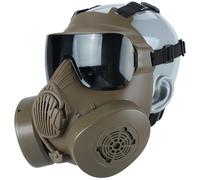 LZAQHMT Masque À Gaz Factice Intégral en Forme De Crâne pour Airsoft - Lunettes De Protection pour Costume d'halloween Et Cosplay Aucune Protection Réelle Contre Les Gaz(CB-GY)