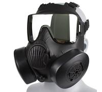 LZAQHMT Masque À Gaz Factice Intégral en Forme De Crâne pour Airsoft - Lunettes De Protection pour Costume d'halloween Et Cosplay Aucune Protection Réelle Contre Les Gaz(BK-SV)