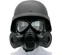 LZAQHMT Masque À Gaz Intégral Airsoft Tête De Mort - Casque M88 Masque Tactique Compatible pour Cosplay, Halloween, Bal Masqué, Équipement De Paintball(A)