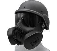 LZAQHMT Masque À Gaz Intégral Airsoft Tête De Mort - Casque M88 Masque Tactique Compatible pour Cosplay, Halloween, Bal Masqué, Équipement De Paintball(D)