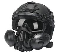 LZAQHMT Masque Respiratoire Tactique Double Non Fonctionnel Masque À Gaz Fast Compatible avec Les Casques Tactiques pour Équipement D'airsoft, De Cosplay Et De Chasse