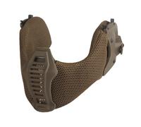 LZAQHMT Masque Tactique Demi-Visage Maille Protection Mandibulaire Et Auditive Protection Inférieure du Visage avec Rail Arc Ajustable pour Casques Tactiques D'airsoft, Paintball(CB)