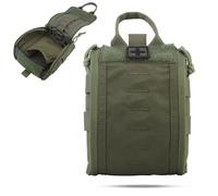 LZAQHMT Pochette De Premiers Secours Tactique IFAK EMT - Nylon 1000D Sac Utilitaire Médical d'urgence Molle EDC pour Ceinture Tactique/Gilet Kit De Survie Outdoor(OD)