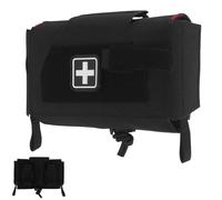 LZAQHMT Pochette Médicale Compacte Molle/Ceinture Trousse Premiers Secours Ouverture Rapide Système Deux Pièces Pochettes IFAK pour Sac Survie d'urgence pour Randonnée Les Voyages Plein Air(BK)