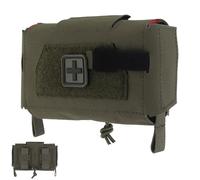 LZAQHMT Pochette Médicale Compacte Molle/Ceinture Trousse Premiers Secours Ouverture Rapide Système Deux Pièces Pochettes IFAK pour Sac Survie d'urgence pour Randonnée Les Voyages Plein Air(OD)