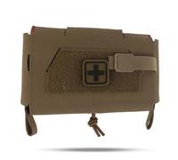 LZAQHMT Pochette Molle Compacte pour Traumatismes - Écartement Rapide Pochette Médicale IFAK pour Gilet Tactique De Combat Airsoft(Coyote Brown)