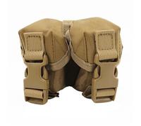 LZAQHMT Pochette Tactique Double pour Grenades Nylon 1000D Imperméable - Sacoche EDC Molle Ajustable Clips Fixation Portables pour Tir, Chasse Et Airsoft(CB)