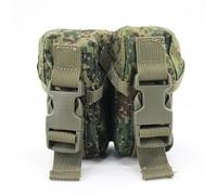 LZAQHMT Pochette Tactique Double pour Grenades Nylon 1000D Imperméable - Sacoche EDC Molle Ajustable Clips Fixation Portables pour Tir, Chasse Et Airsoft(RC)