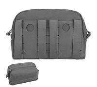 LZAQHMT Pochette Tactique Molle pour Panneau D'administration - Grand Volume Sacoche Utilitaire EDC Pochette De Poitrine pour Équipement De Ceinture De Service(Wolf Grey)