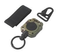 LZAQHMT Porte-clés Rétractable Mousqueton Robuste avec Câble Métallique De 1 M Multifonctionnel Lanière pour Équipement Tactique pour La Pêche Et Les Outils De Plein Air(CP)
