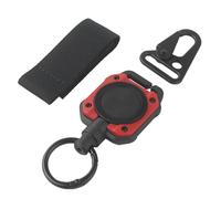 LZAQHMT Porte-clés Rétractable Mousqueton Robuste avec Câble Métallique De 1 M Multifonctionnel Lanière pour Équipement Tactique pour La Pêche Et Les Outils De Plein Air(Red)