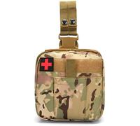 LZAQHMT Sacoche Cuisse Tactique - Sacoche Multifonctionnelle MOLLE for Cuisse/hanche Trousse Premiers Secours IFAK Pochette Médicale for Paintball, Airsoft Moto(MC)