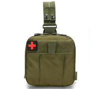 LZAQHMT Sacoche Cuisse Tactique - Sacoche Multifonctionnelle MOLLE for Cuisse/hanche Trousse Premiers Secours IFAK Pochette Médicale for Paintball, Airsoft Moto(RG)