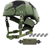 LZAQHMT Système De Suspension pour Casque Tactique avec Jugulaire Et Pochette pour Contrepoids Kit De Rétention Réglable par Molette pour Coussinets De Doublure Fast Mich(RG)