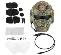 LZAQHMT Tactical Airsoft Helmet Protective Gear, Built-in Communication Earphones for Airsoft Paintball, Halloween, Cosplay Costume Party, CS(CP)