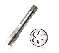 Lzcdelyxiao Jeu de tarauds et filières 11/16" - 24 tarauds à cannelure droite - 11/16-24 TPI - Diamètre nominal : 11/16-24 TPI - Filetage par pouce - Filetage à droite UNEF