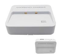 LZDICITARU Chargeur de téléphone portable à piles - Prise murale - Alimentation USB - 2 piles AA - Blanc