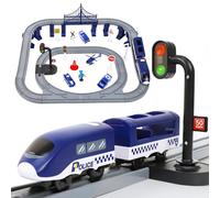 LZDMY Train Electrique Enfant Voiture Électrique Flexible Ensemble Circuits Course,67 PCS Jouets Enfants Véhicules de Construction, Jeu de Piste Noël Nouvel an Cadeau pour 3 4 5 6 7 Ans Garçons