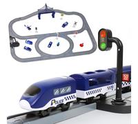 LZDMY Train Electrique Enfant Voiture Électrique Flexible Ensemble Circuits Course,73 PCS Jouets Enfants Véhicules de Construction, Jeu de Piste Noël Nouvel an Cadeau pour 3 4 5 6 7 Ans Garçons