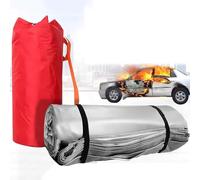 LZDOYY Couverture Anti-feu pour Voiture, Couverture Ignifuge d'urgence pour Voiture, Couverture extinctrice pour véhicules à énergies Nouvelles, camions et véhicules motorisés 6x8m