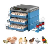 LZDOYY Incubateur d'œufs pour Poussins à couver avec retourneur Automatique, contrôle de la température et de l'humidité, avec Mire-œufs pour Poulets, Canards, oies et Oiseaux 192