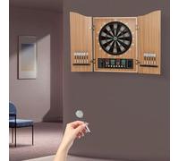 LZDOYY Jeu de fléchettes électroniques, marqueur intégré avec écrans LCD, 27 Jeux et Jeu Multi-Joueurs avec 12 Pointes Souples, pour Bureau à Domicile, Bar, Professionnel en Plein air,A