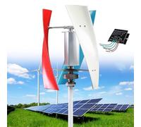 LZDOYY Kit d'éolienne à axe Vertical, générateur d'énergie éolienne pour Applications Marines, Camping-Cars, Maisons, générateur éolien adapté aux systèmes Hybrides Solaire-éolien. 10000W-24V